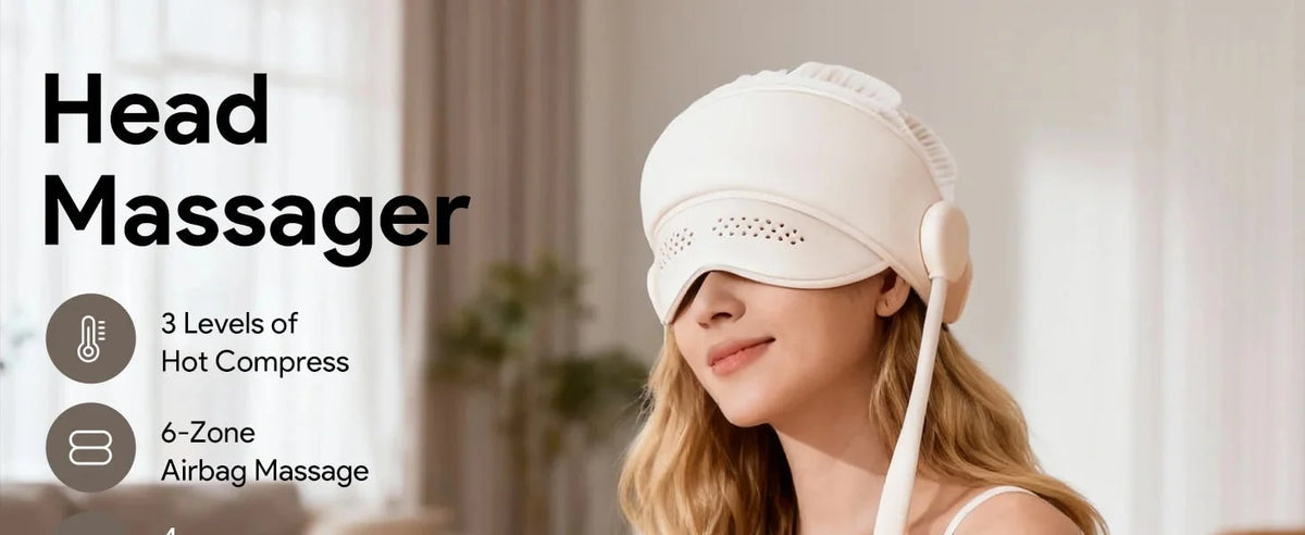 Head & Eye Massager Air Compression & Heat Cordless