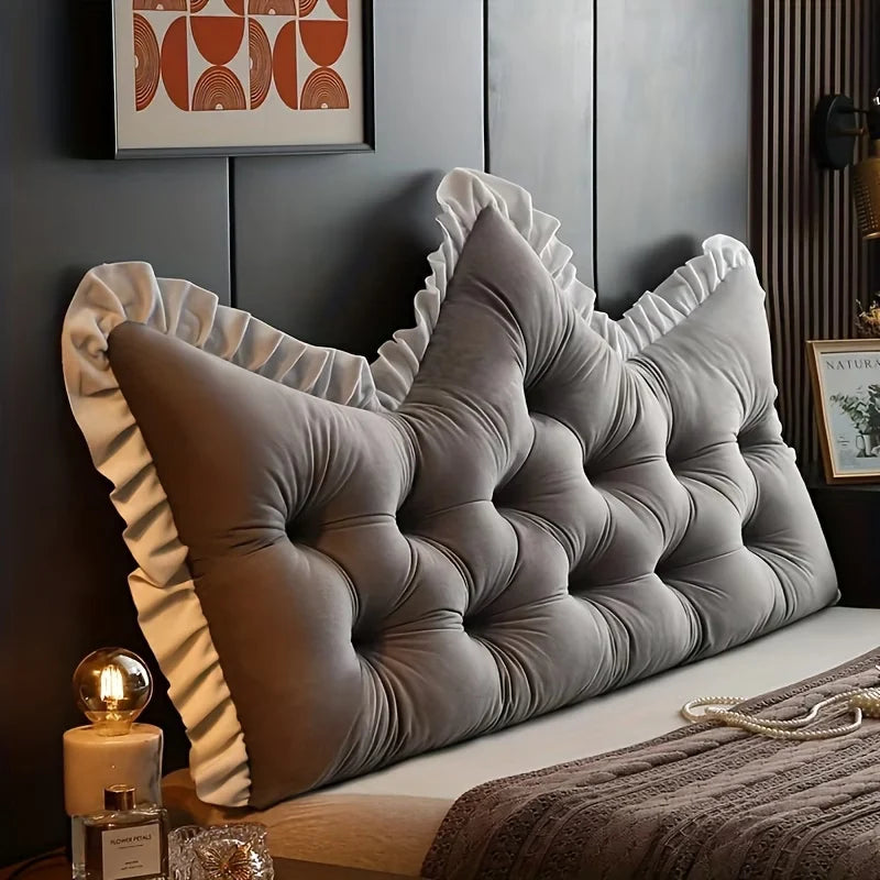 Headboard Backrest Pillow Plush Tufted Support
