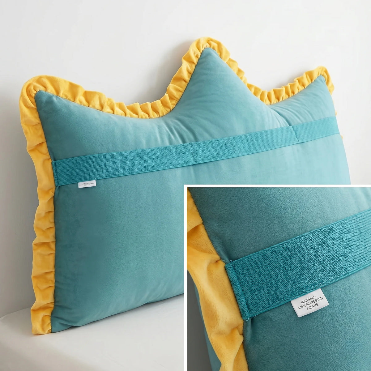 Headboard Backrest Pillow Plush Tufted Support