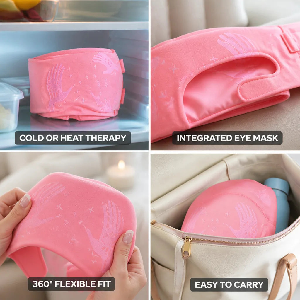 Headwrap Migraine Relief Cold & Heat Sliding Eye Mask