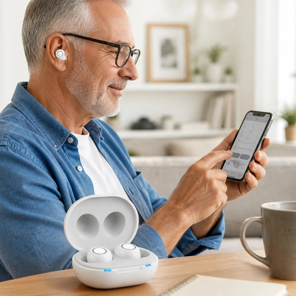 Hearing Aid In-Ear Rechargeable Bluetooth & App Control