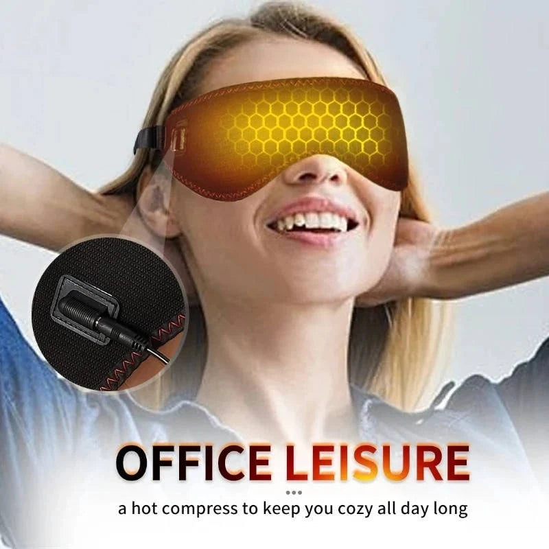 Heated Eye Mask USB Powered Adjustable Warmth