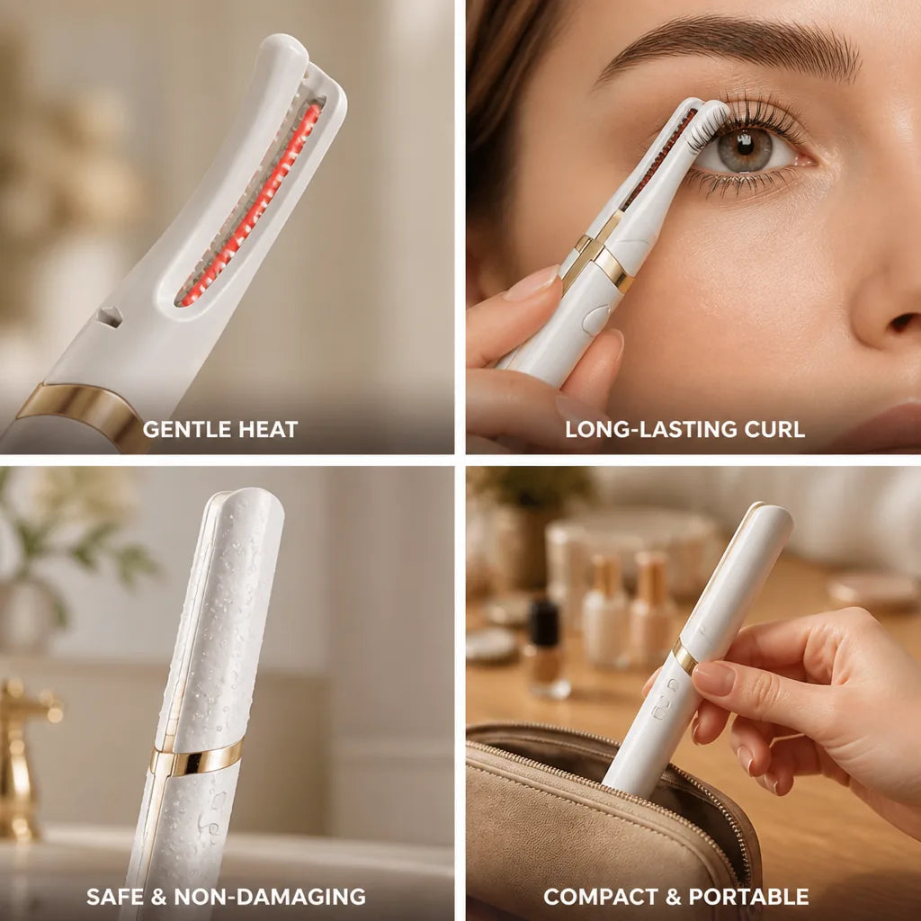 Heated Eyelash Curler Intelligent Heat Control All-Day Hold