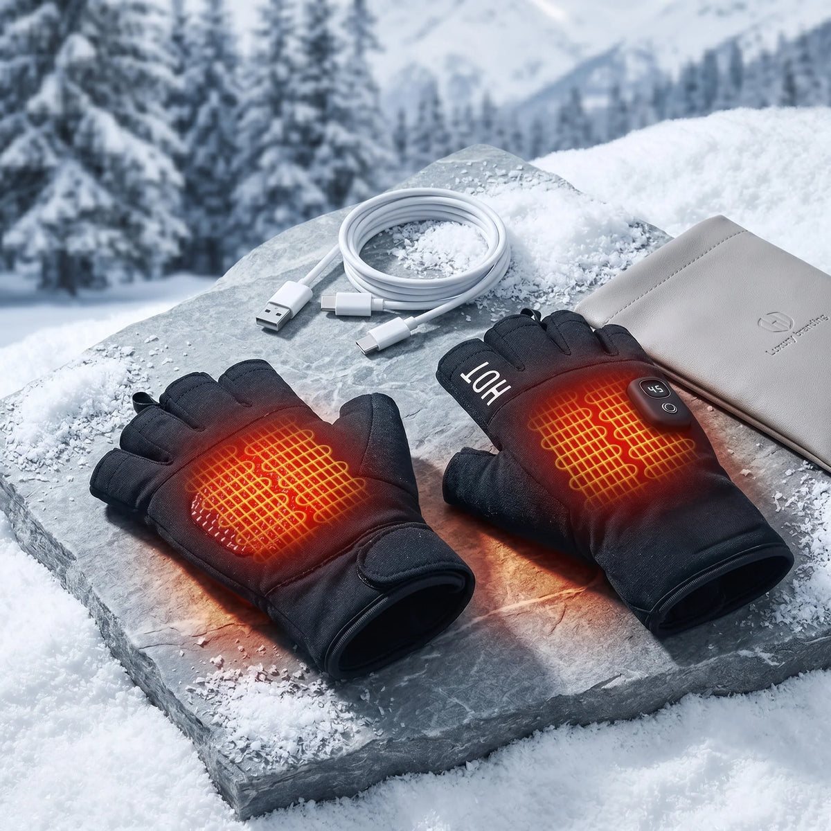 Heated Gloves Rechargeable & Adjustable Heat