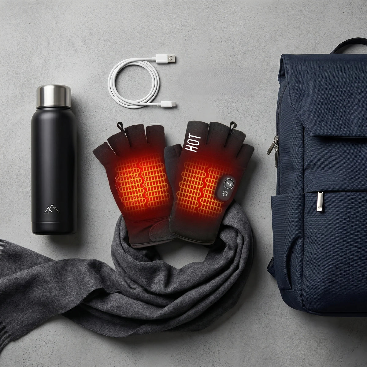 Heated Gloves Rechargeable & Adjustable Heat