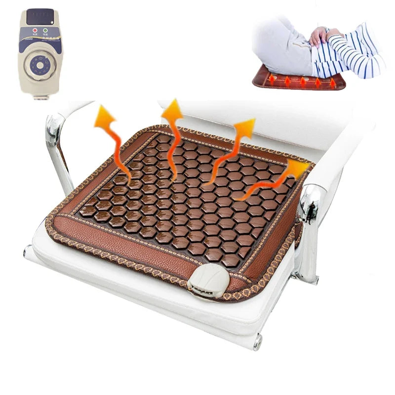 Heated Seat Cushion Jade & Tourmaline 8 Heat Levels