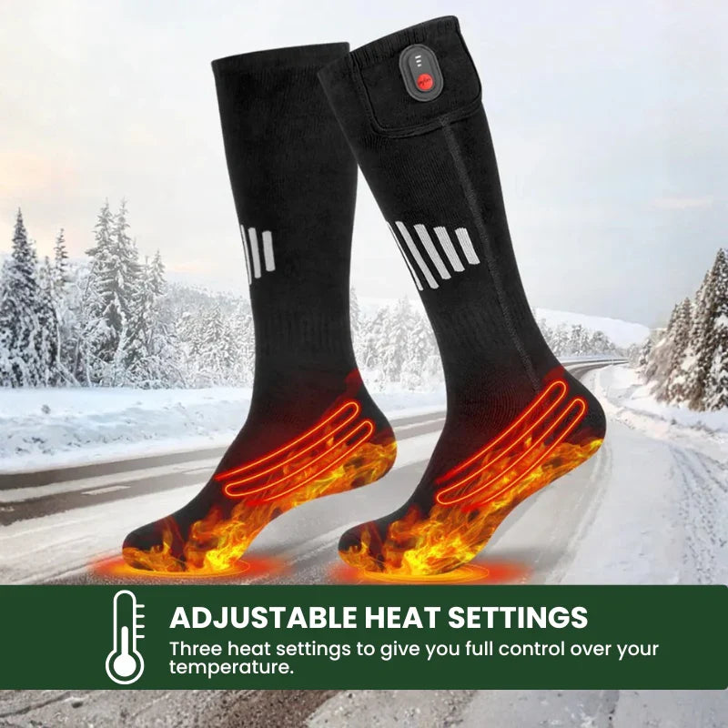Heated Socks Wireless Battery-Powered Adjustable Heat