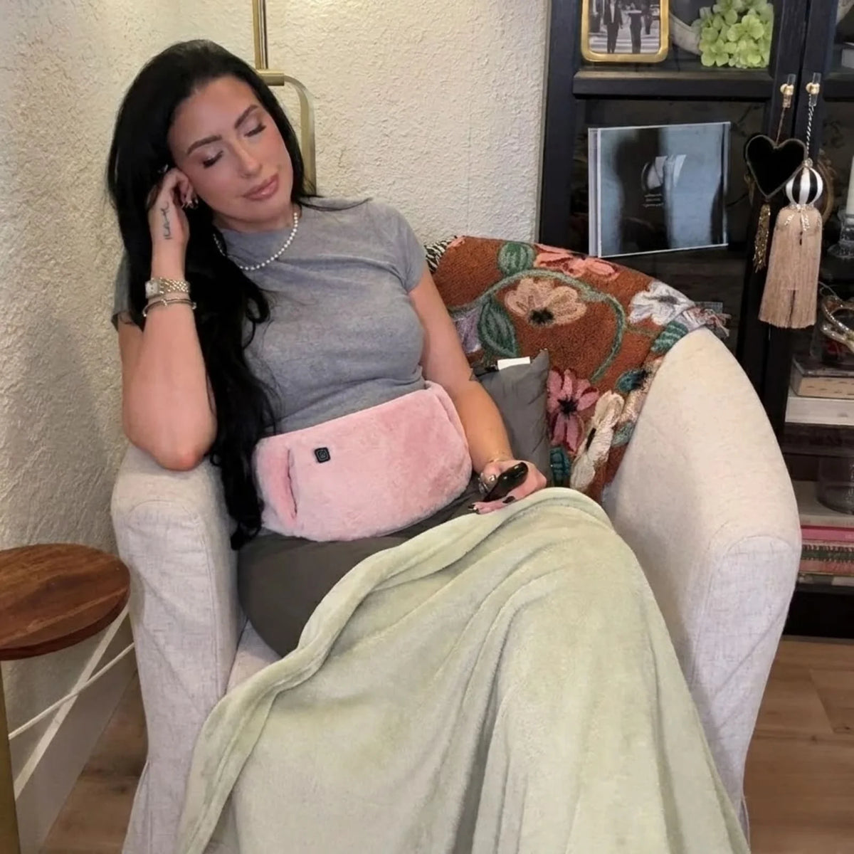 Heated Waist Belt Graphene Heating Crystal Velvet