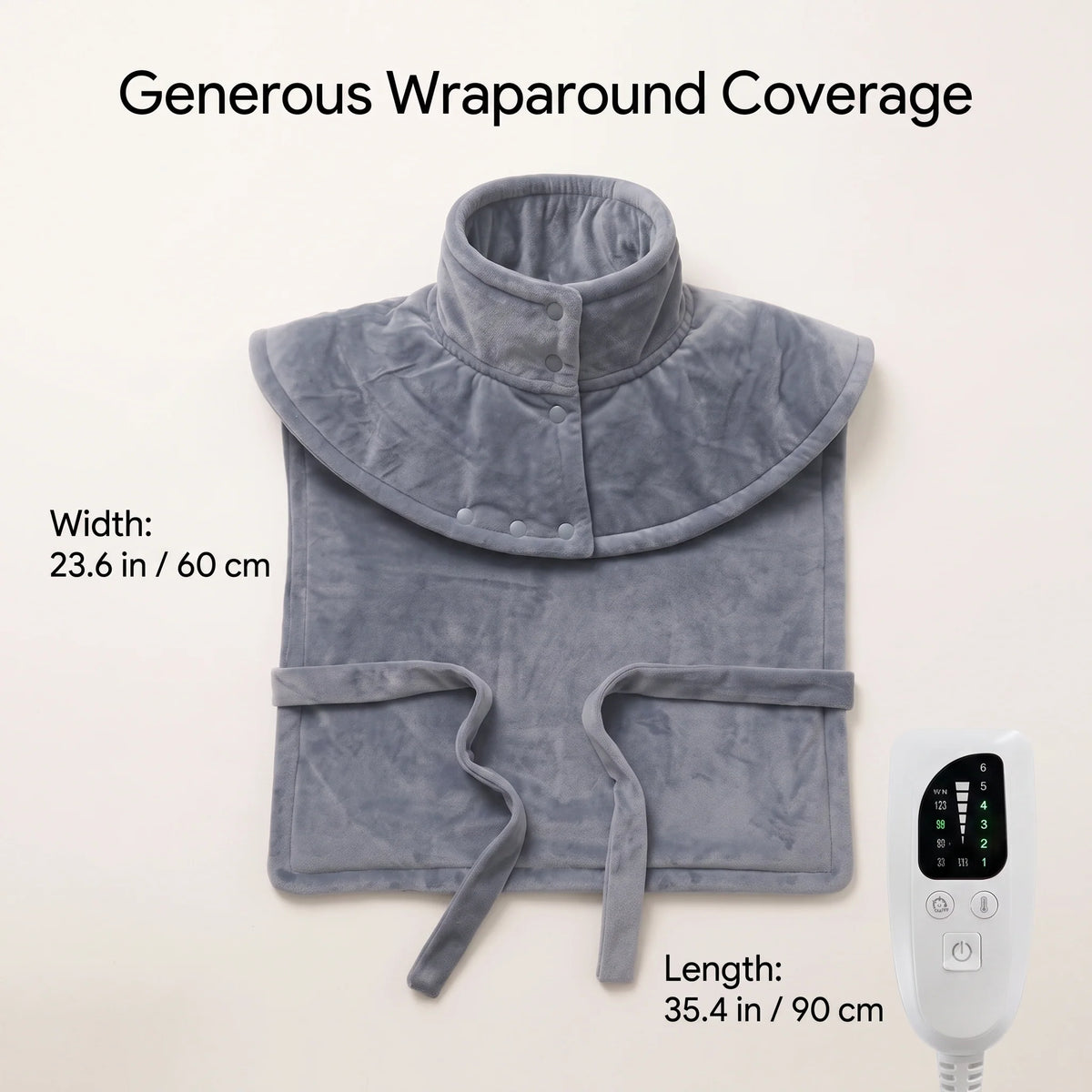 Heated Wrap Adjustable Heat Cordless Neck Shoulder & Back