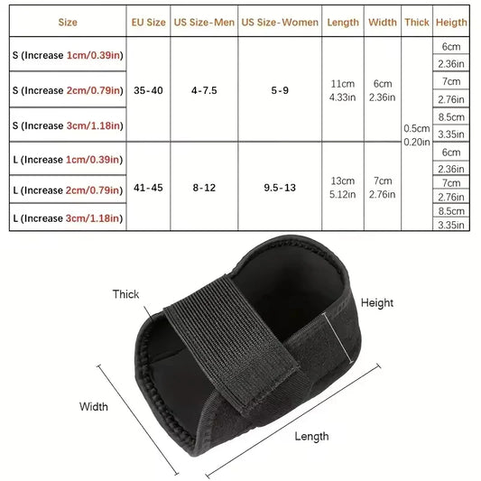 Heel Lift Inserts Cushioned Adjustable Up To 3cm