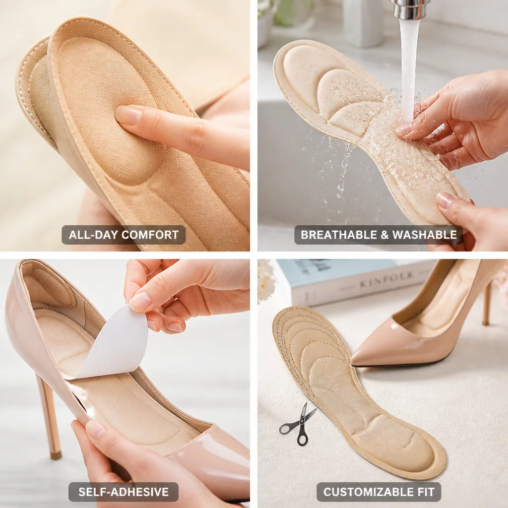 High Heel Insoles Arch Support & Cushioned Self-Adhesive