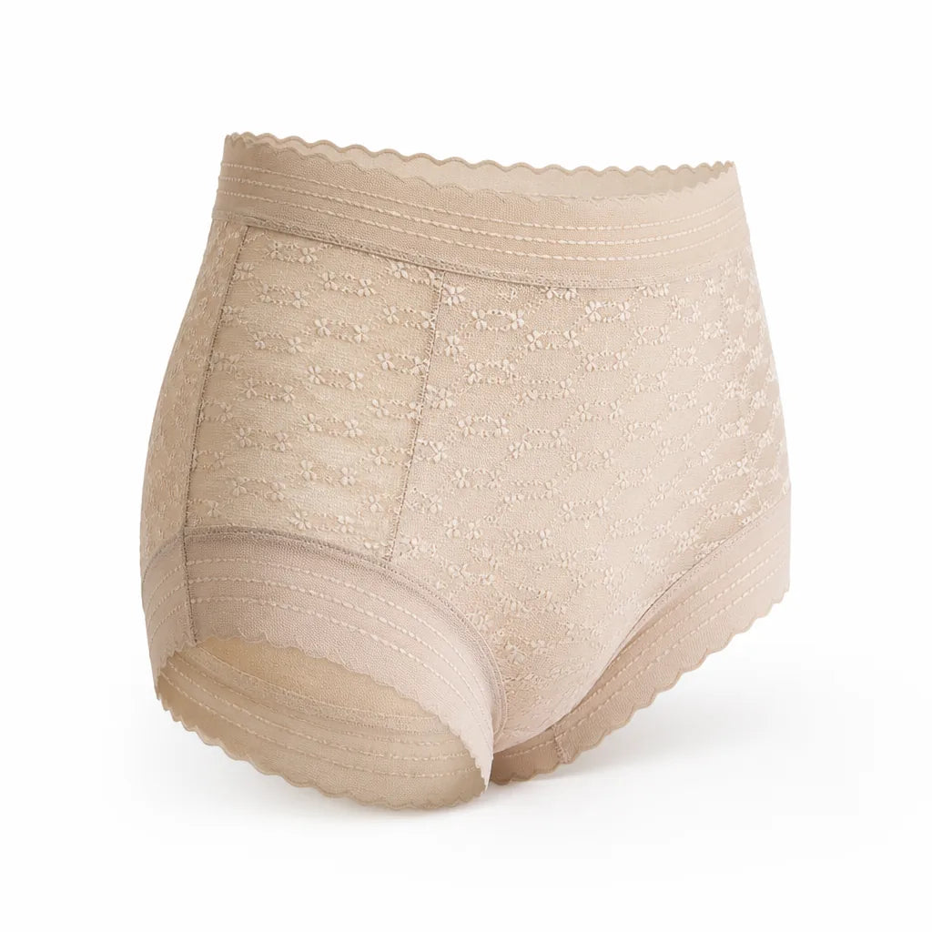 High-Waist Briefs Tummy-Tightening & Butt-Lifting Breathable Nylon-Spandex