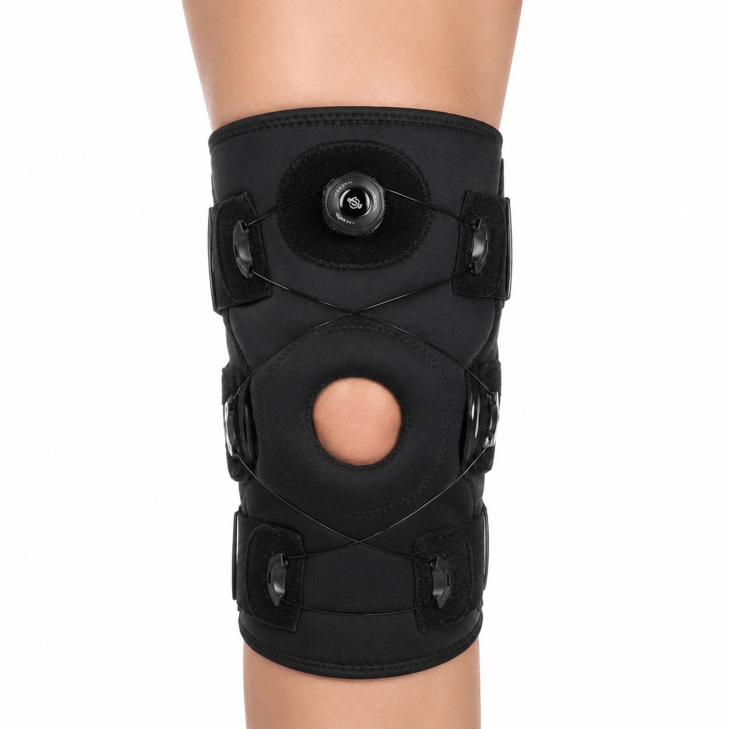 Hinged Knee Brace Dial-Adjustable Aluminum Hinges