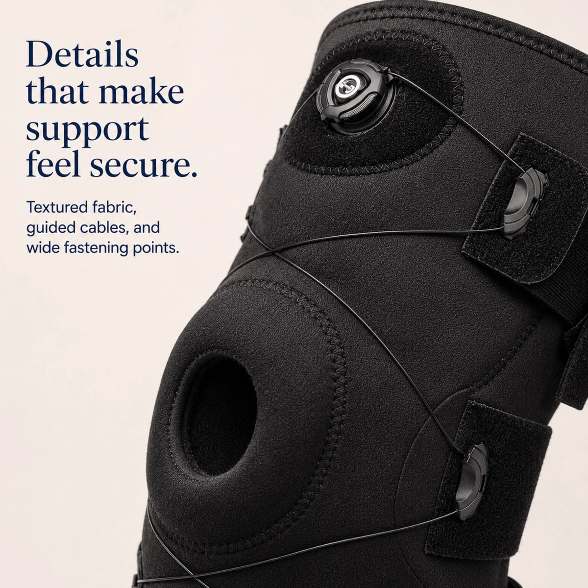 Hinged Knee Brace Dial-Adjustable Aluminum Hinges