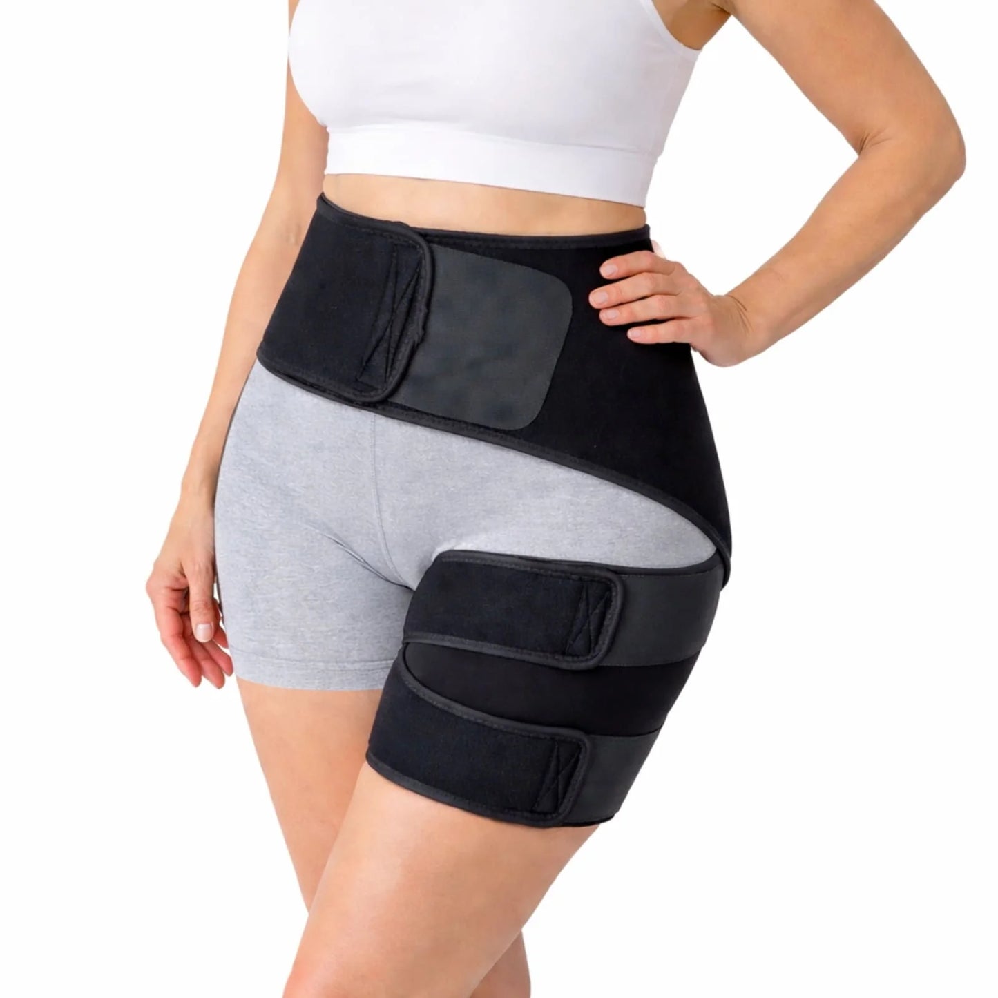 Hip & Groin Support Brace Adjustable Compression Breathable Neoprene