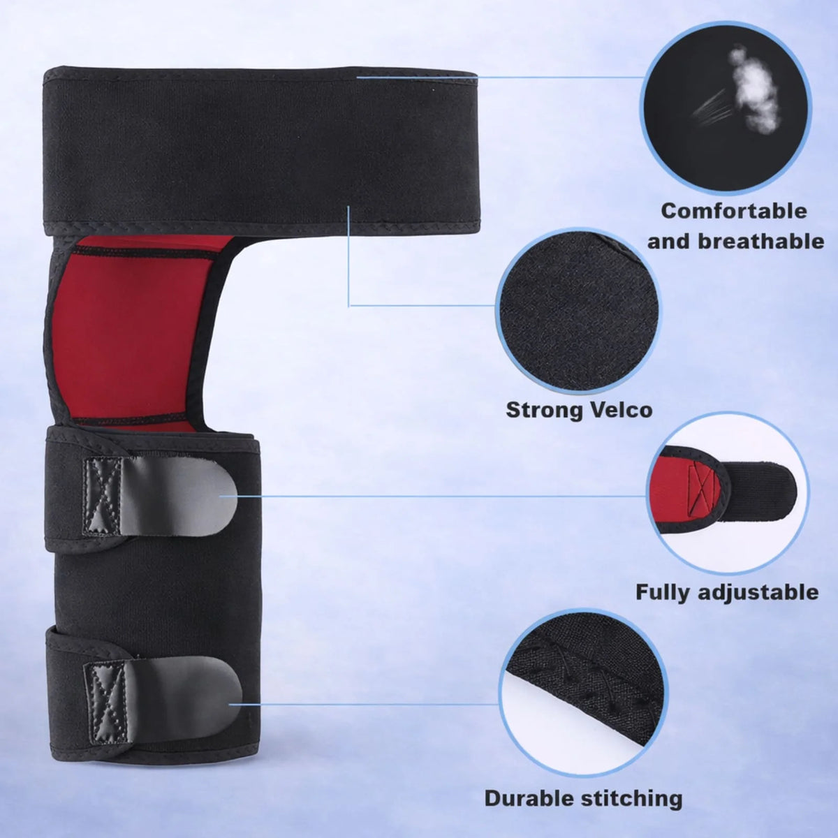 Hip & Groin Support Brace Adjustable Compression Breathable Neoprene