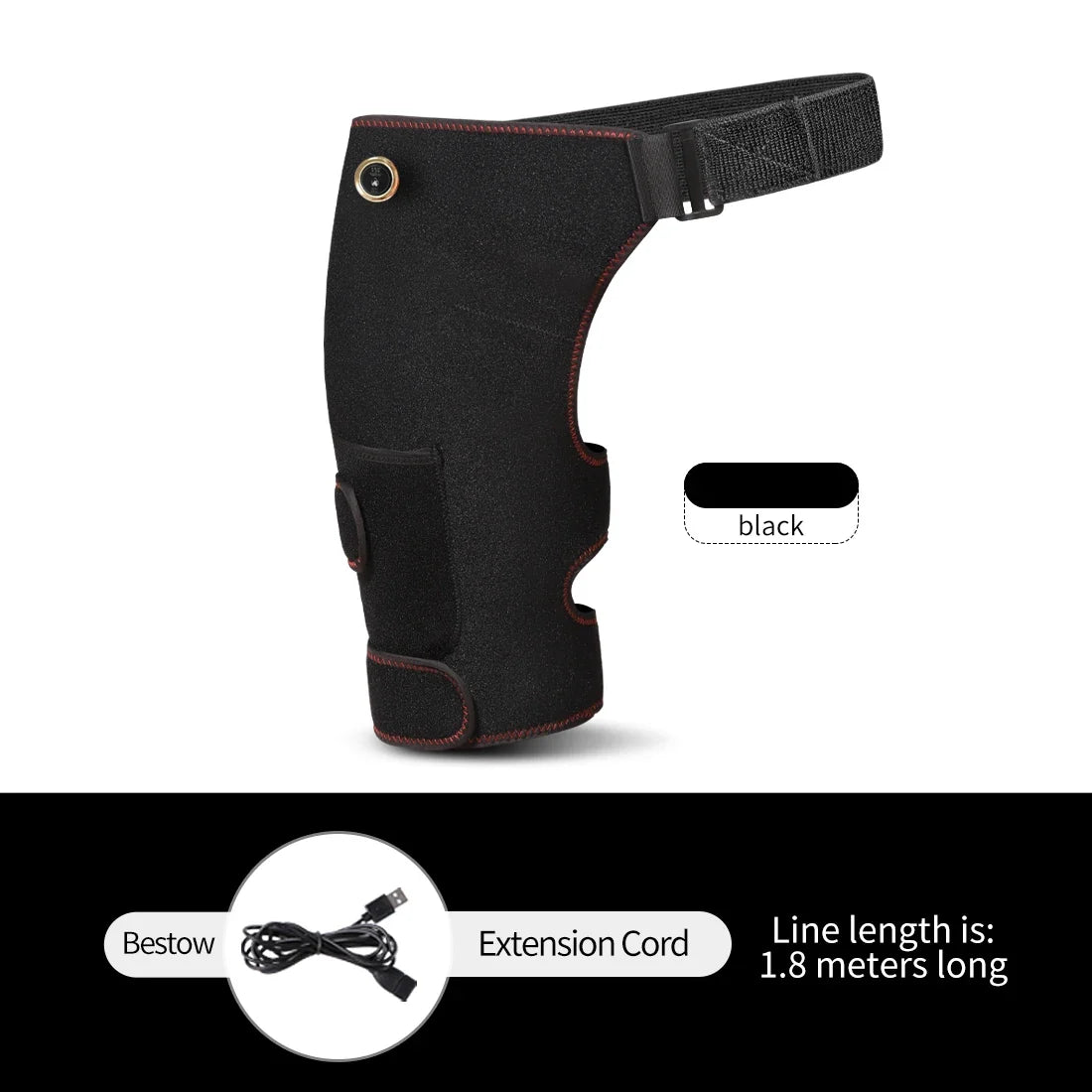 Hip Massager Cordless Heat & Vibration Adjustable Strap