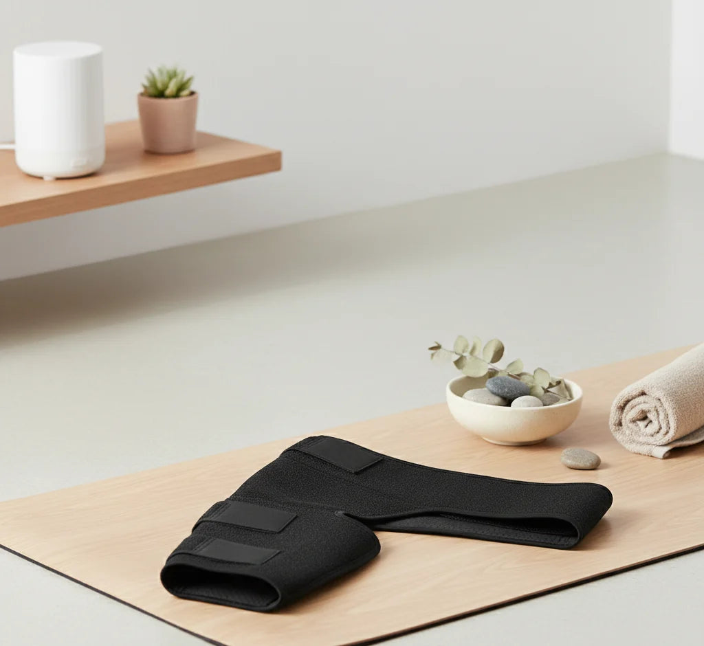 Hip Support Wrap Genuine Leather Adjustable Compression