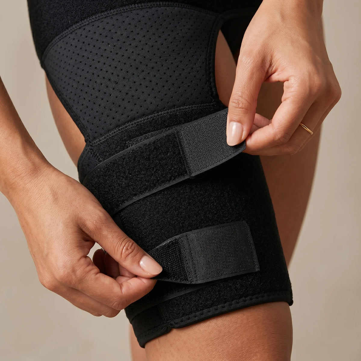 Hip Support Wrap Genuine Leather Adjustable Compression