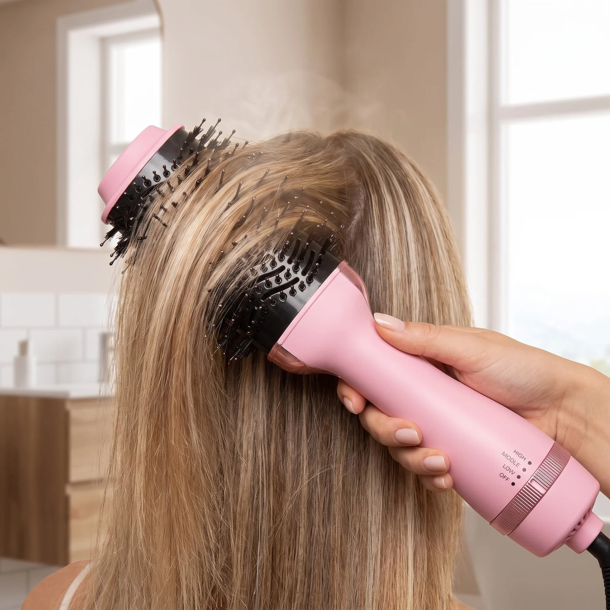 Hot Air Styling Brush 4-In-1 Interchangeable Ceramic Titanium Ionic
