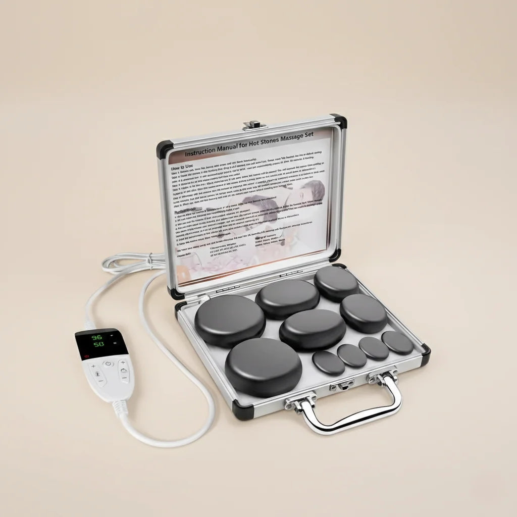Hot Stone Massage Set Heated Stones & Electric Warmer