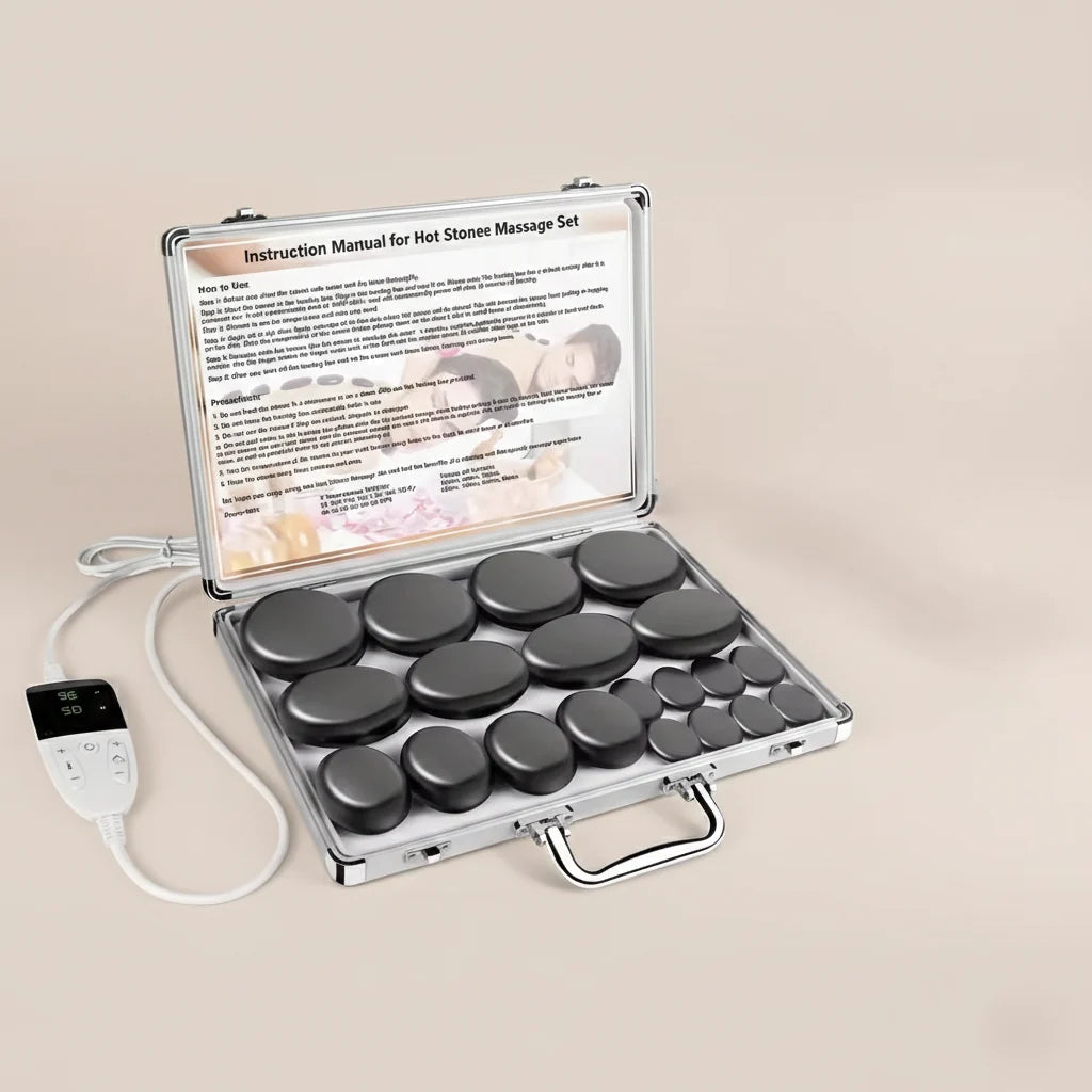 Hot Stone Massage Set Heated Stones & Electric Warmer