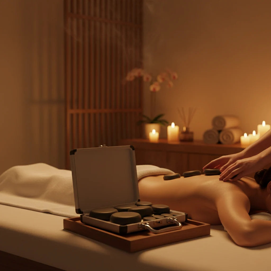 Hot Stone Massage Set Heated Stones & Electric Warmer