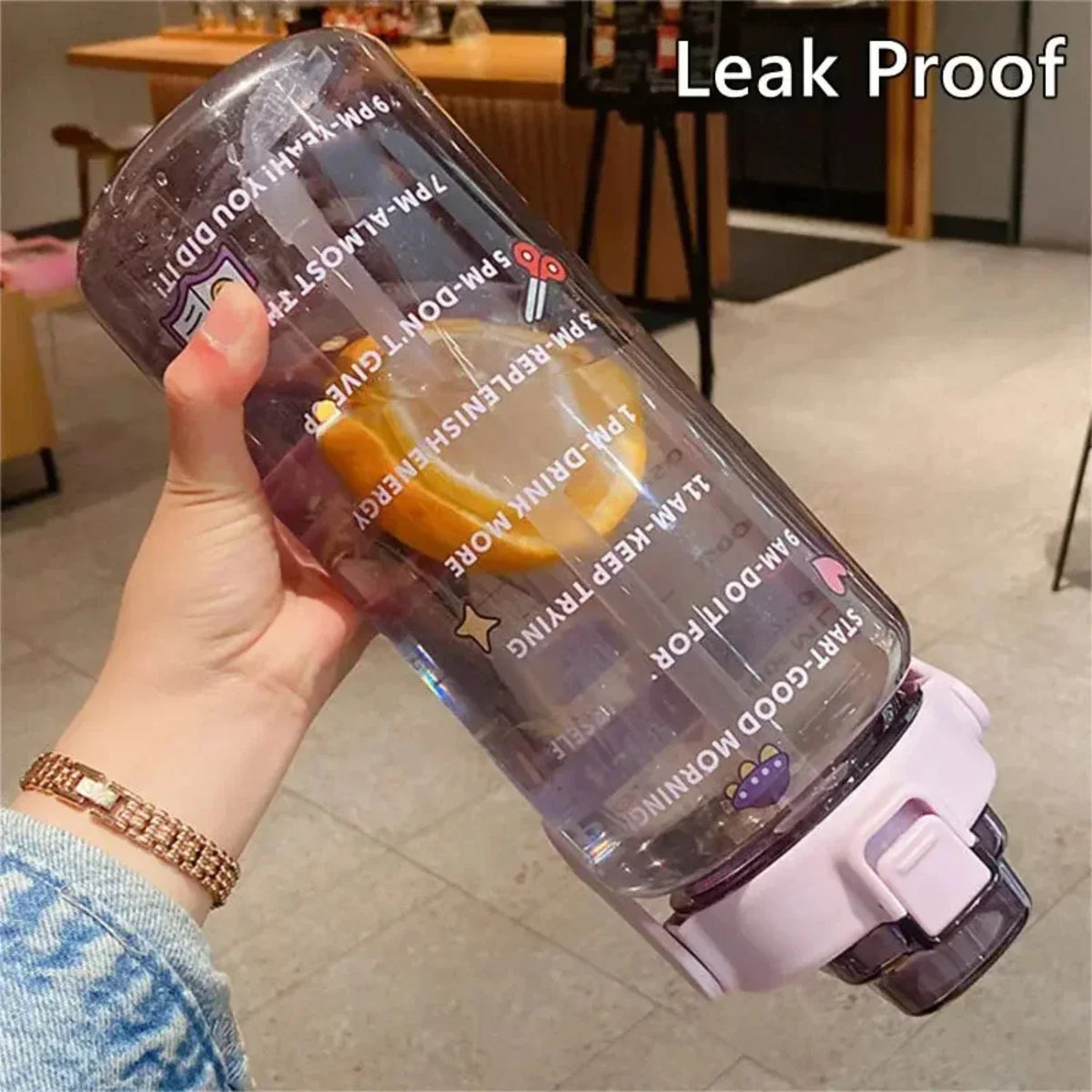 Hydration Bottle 68 Fl Oz BPA-Free Leakproof Flip Straw
