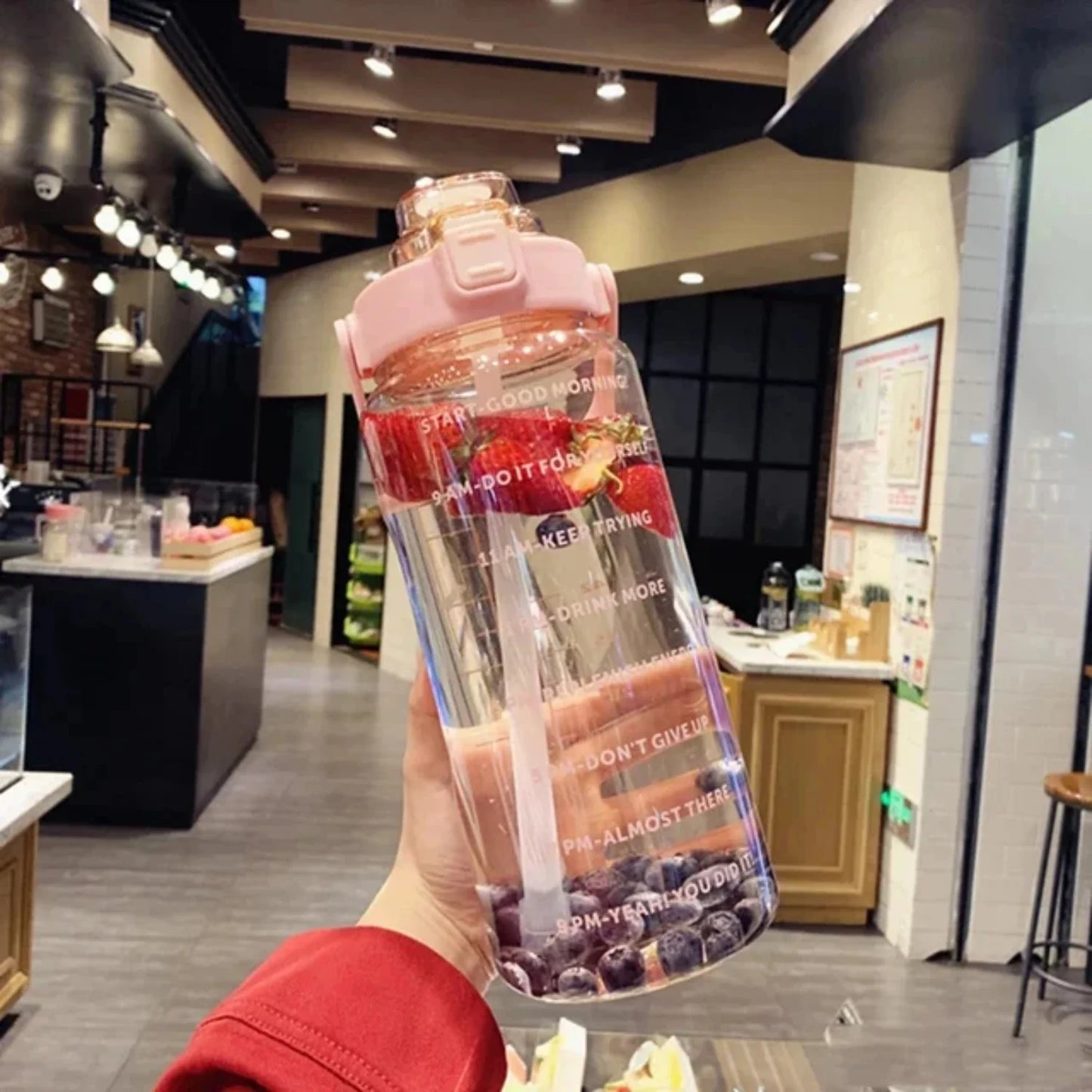 Hydration Bottle 68 Fl Oz BPA-Free Leakproof Flip Straw