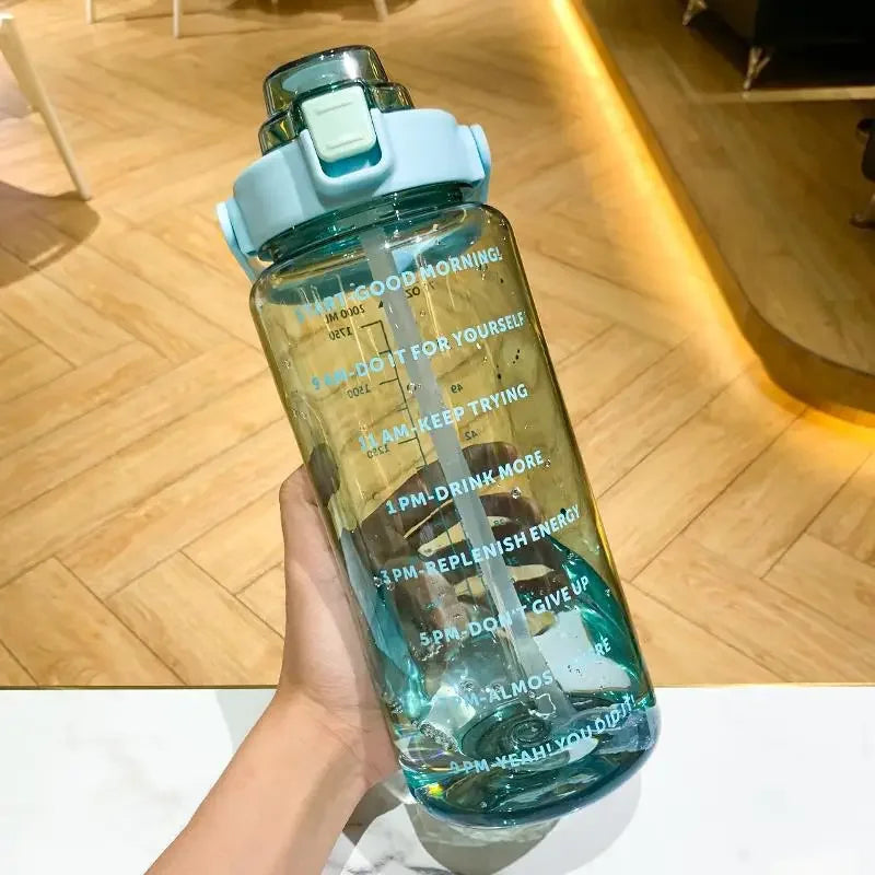 Hydration Bottle 68 Fl Oz BPA-Free Leakproof Flip Straw