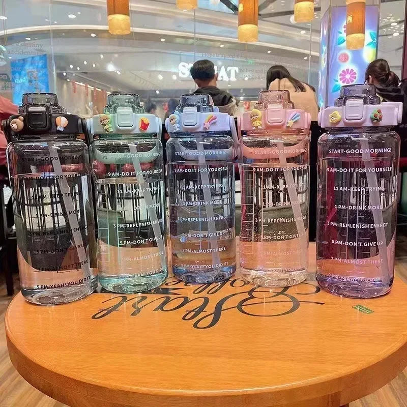 Hydration Bottle 68 Fl Oz BPA-Free Leakproof Flip Straw