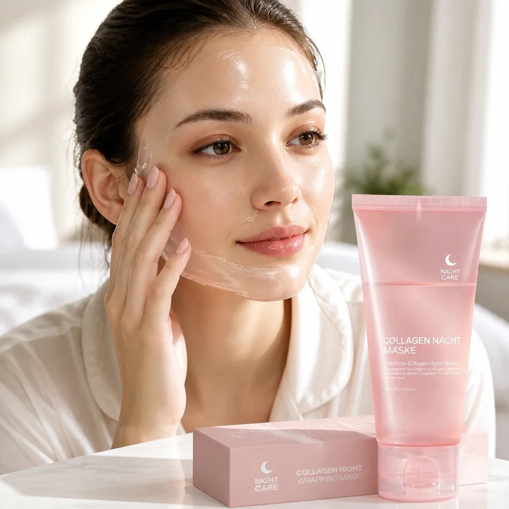 Hydrogel Night Mask Non-Slip Two-Piece Organic Collagen & Hyaluronic Acid