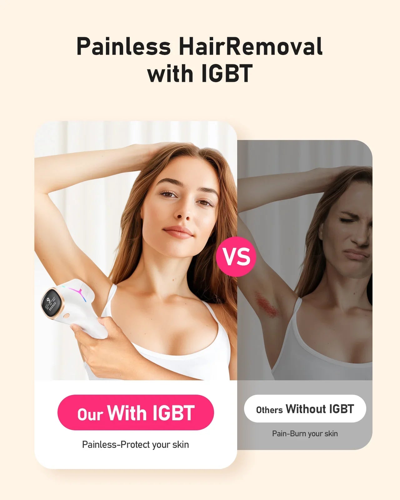 IPL Hair Removal Device 999,999 Flashes Auto & Manual