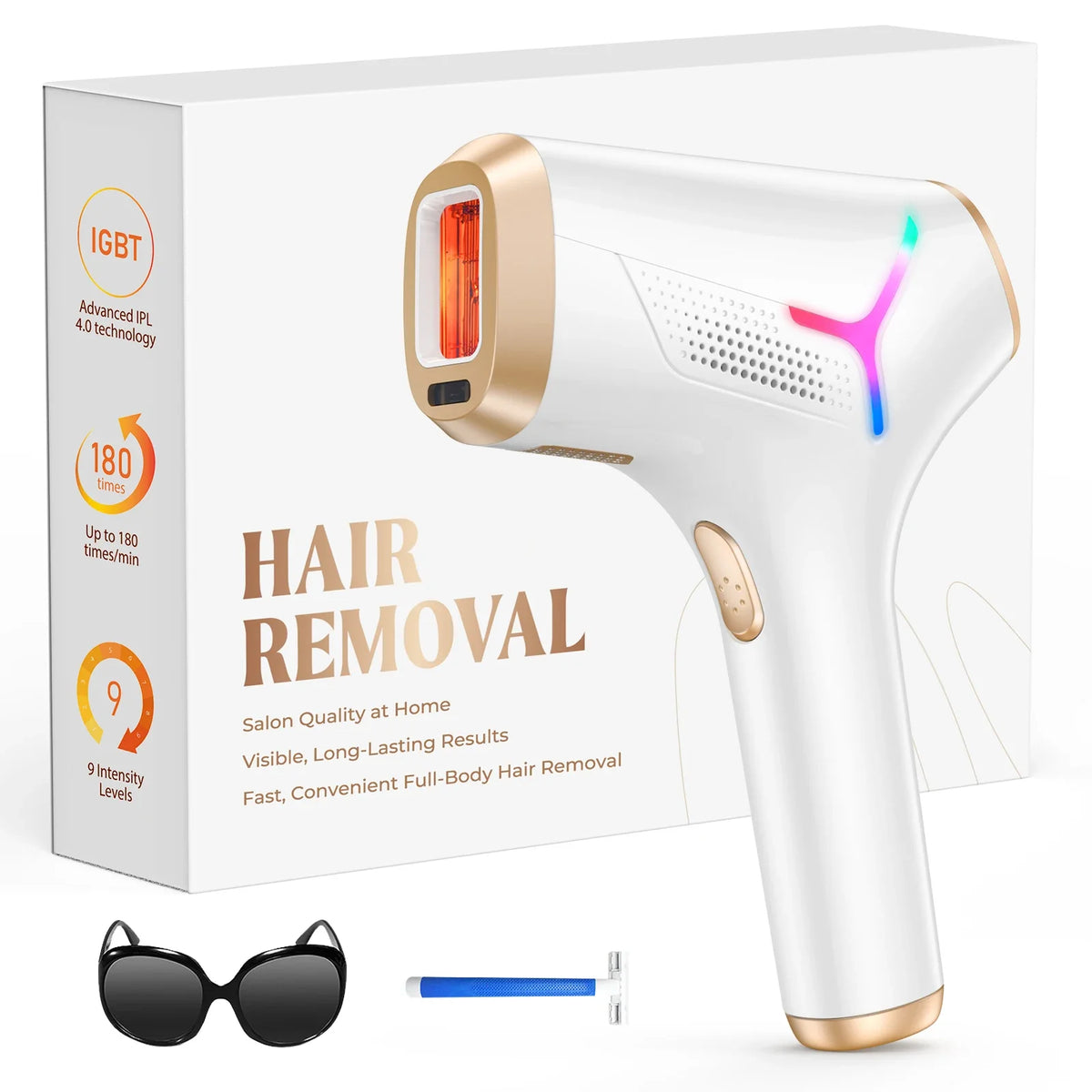 IPL Hair Removal Device 999,999 Flashes Auto & Manual