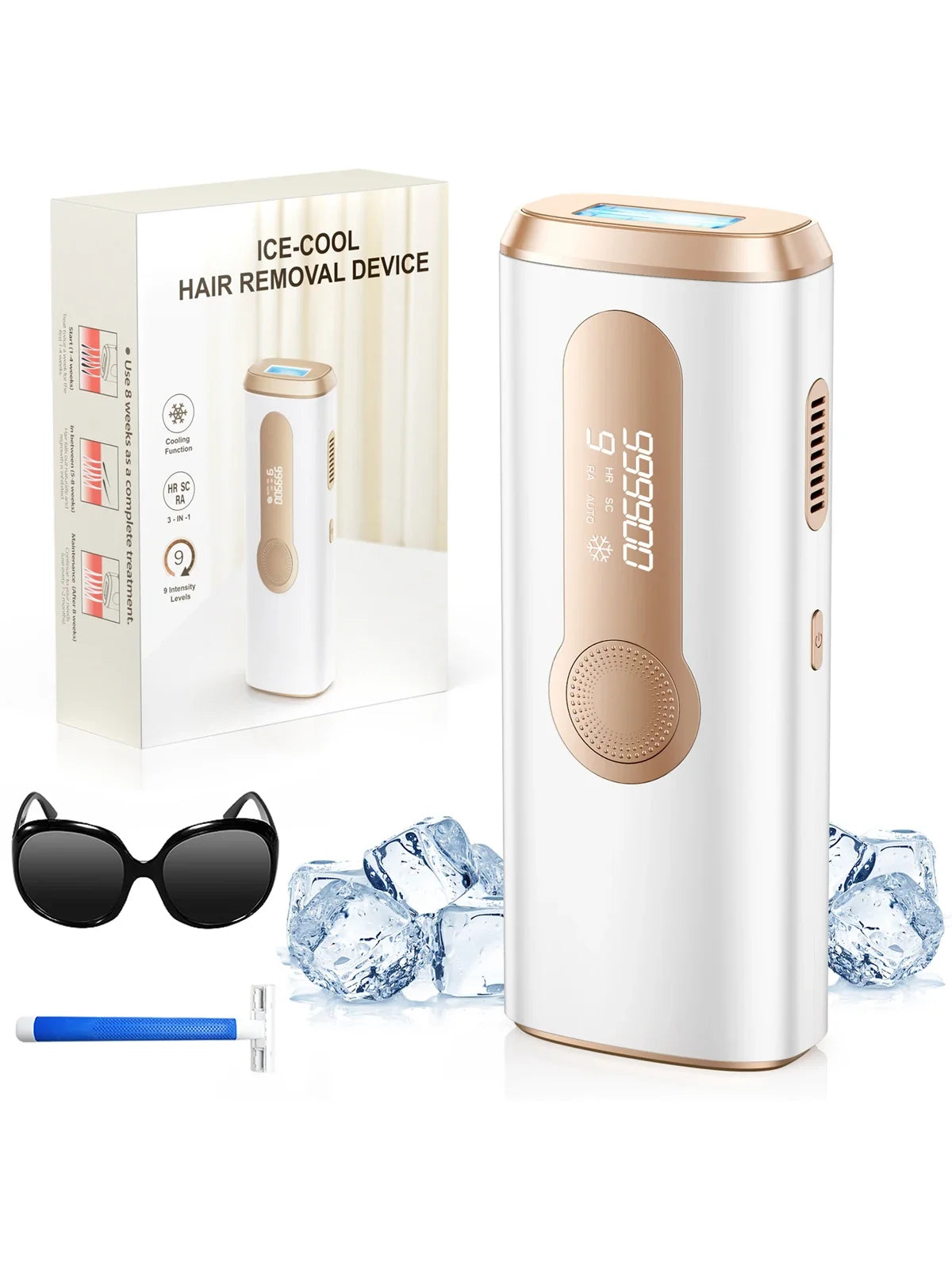 IPL Hair Removal Device Auto-Glide 999,900 Flashes