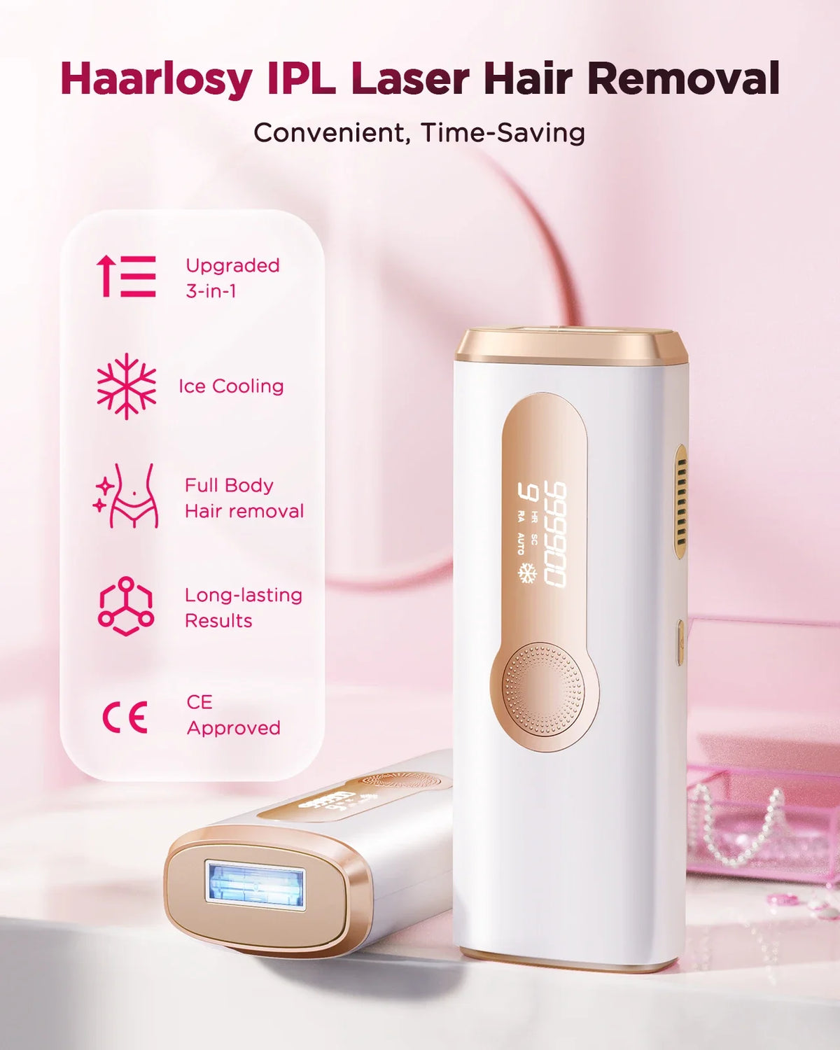 IPL Hair Removal Device Auto-Glide 999,900 Flashes