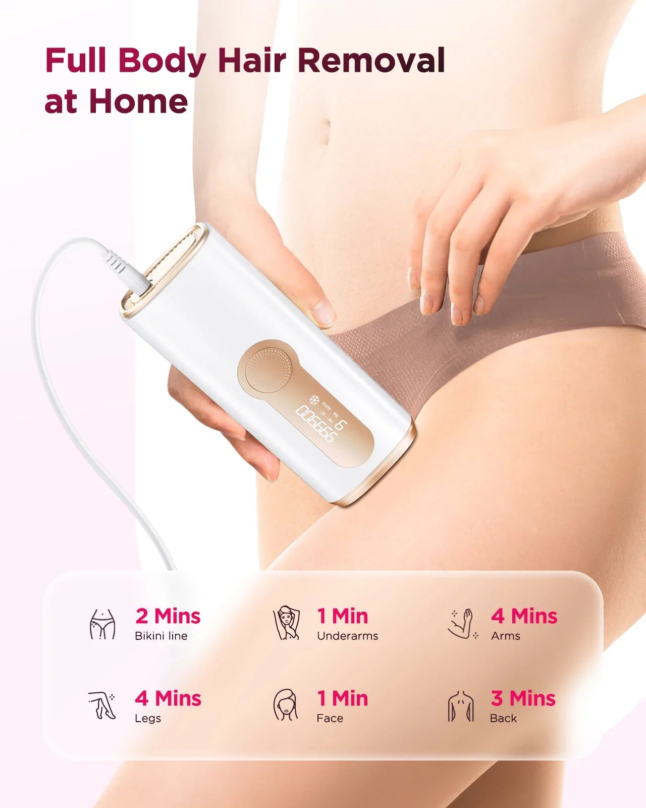 IPL Hair Removal Device Auto-Glide 999,900 Flashes