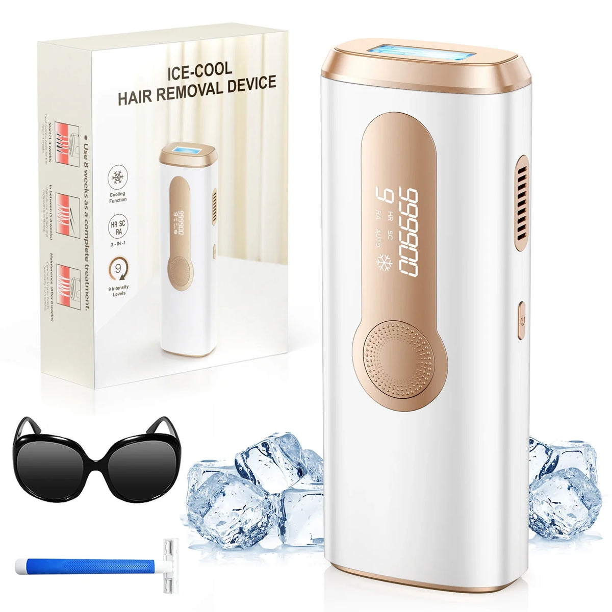 IPL Hair Removal Device Auto-Glide 999,900 Flashes