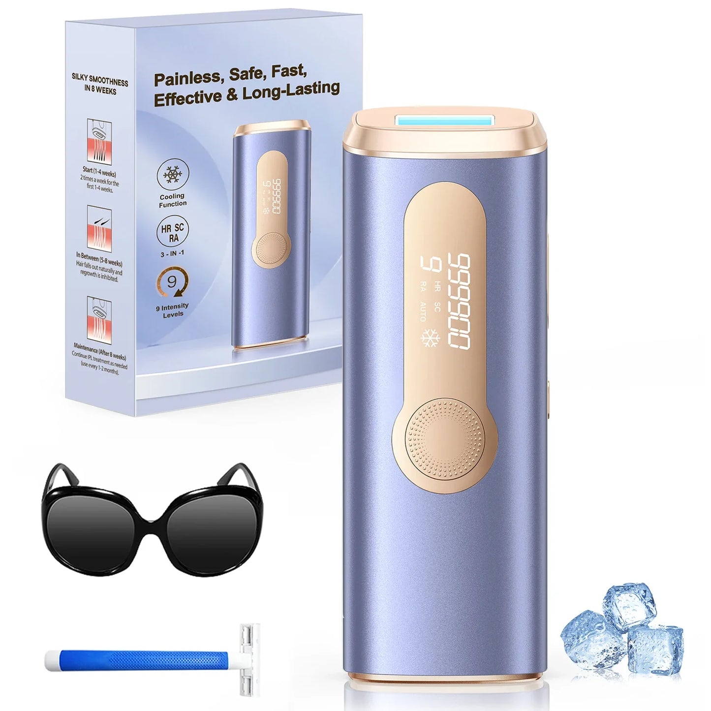 IPL Hair Removal Device Auto-Glide 999,900 Flashes