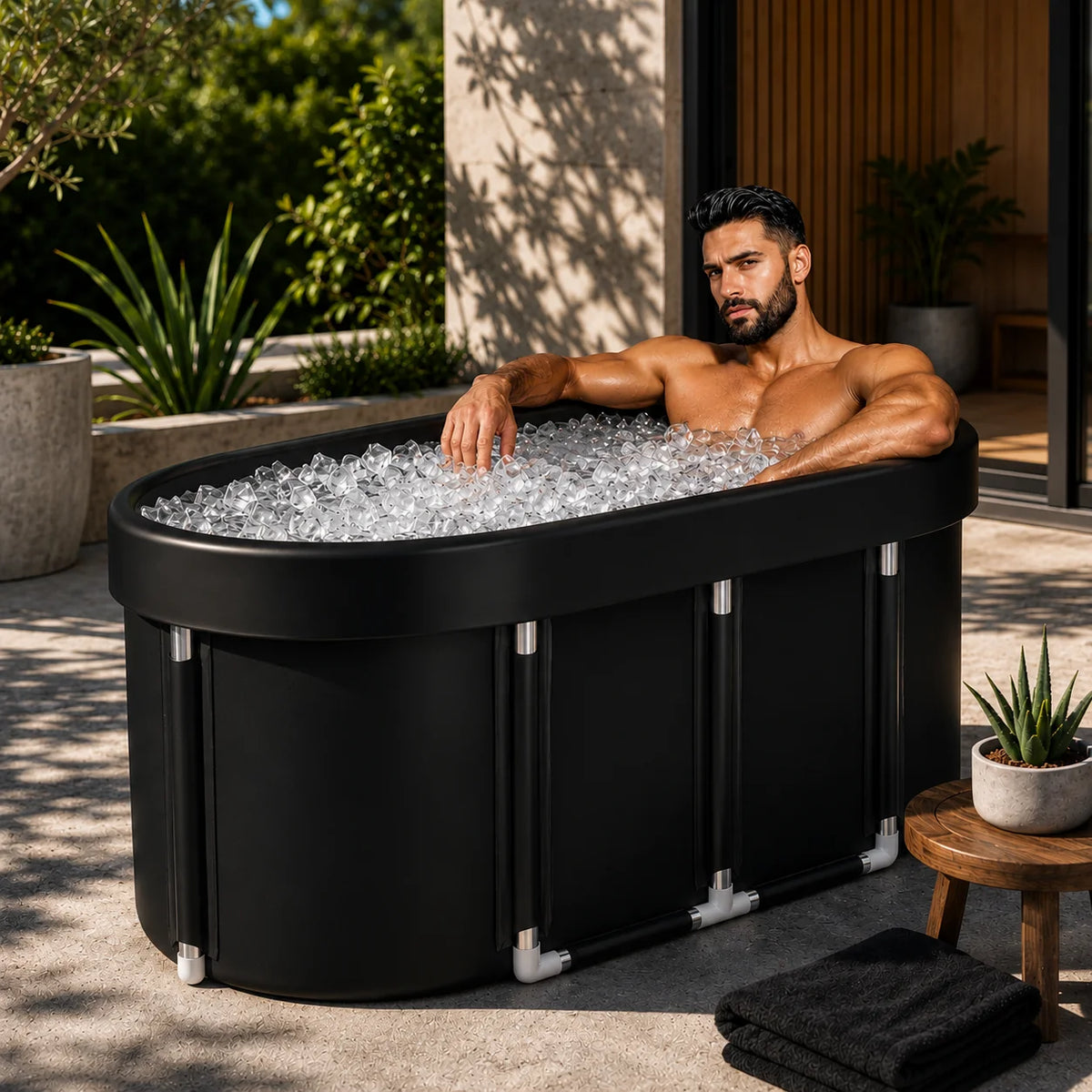Ice Bath Tub Foldable Six-Layer Insulated 129 Gallon