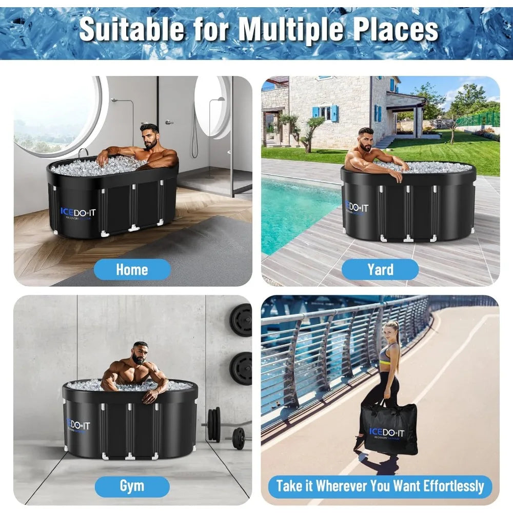 Ice Bath Tub Foldable Six-Layer Insulated 129 Gallon