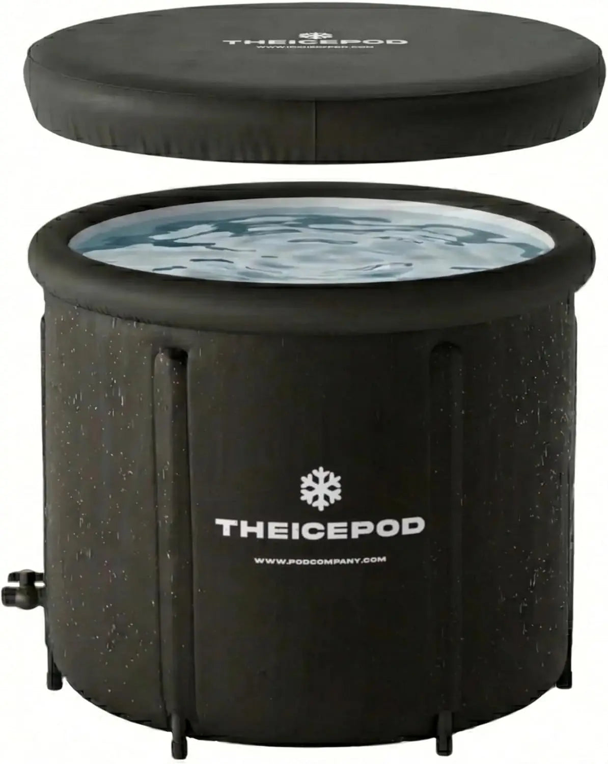 Ice Bath Tub Inflatable 84-Gallon Lid & Side Drain