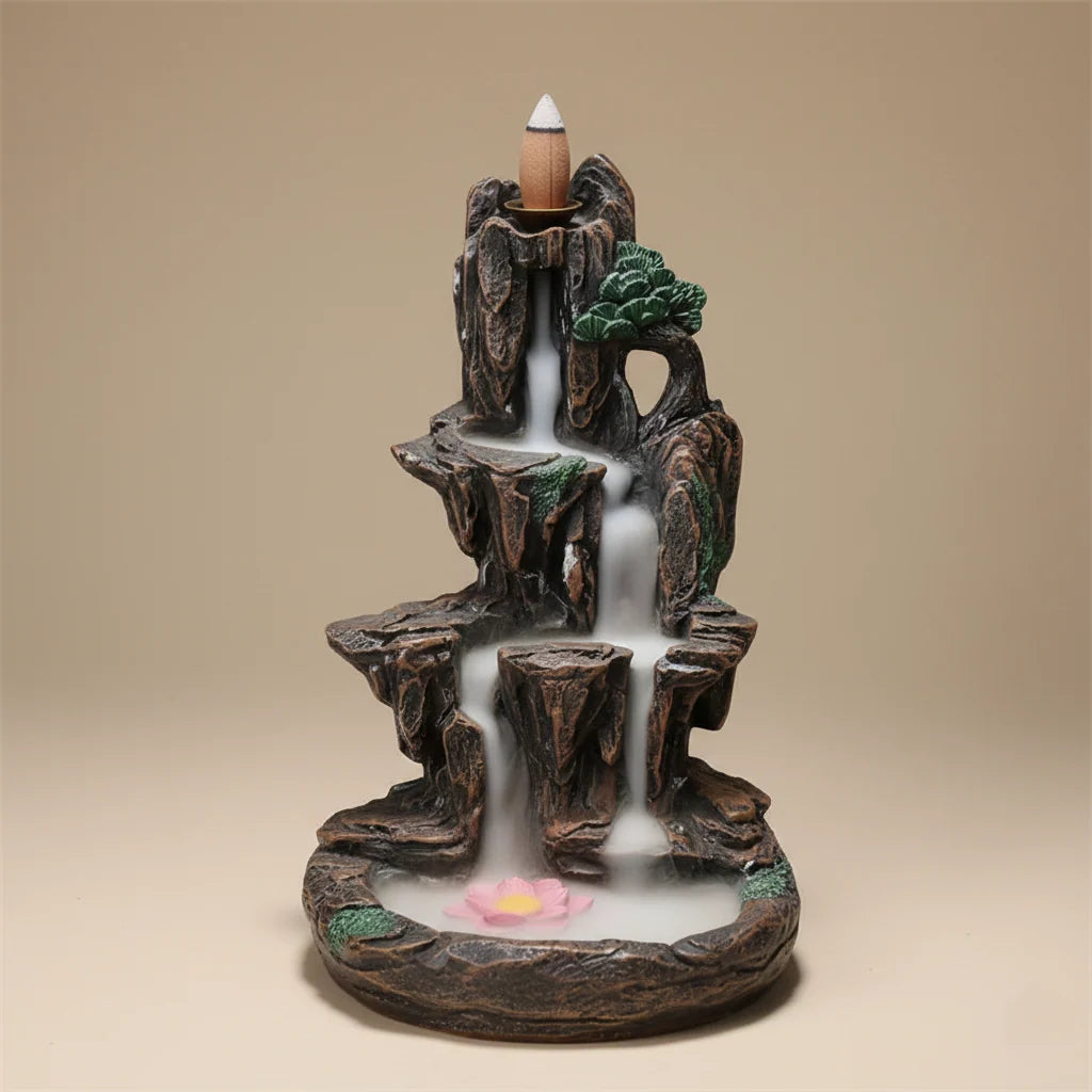 Incense Holder Ceramic Mountain Landscape