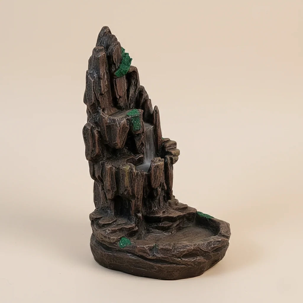 Incense Holder Ceramic Mountain Landscape