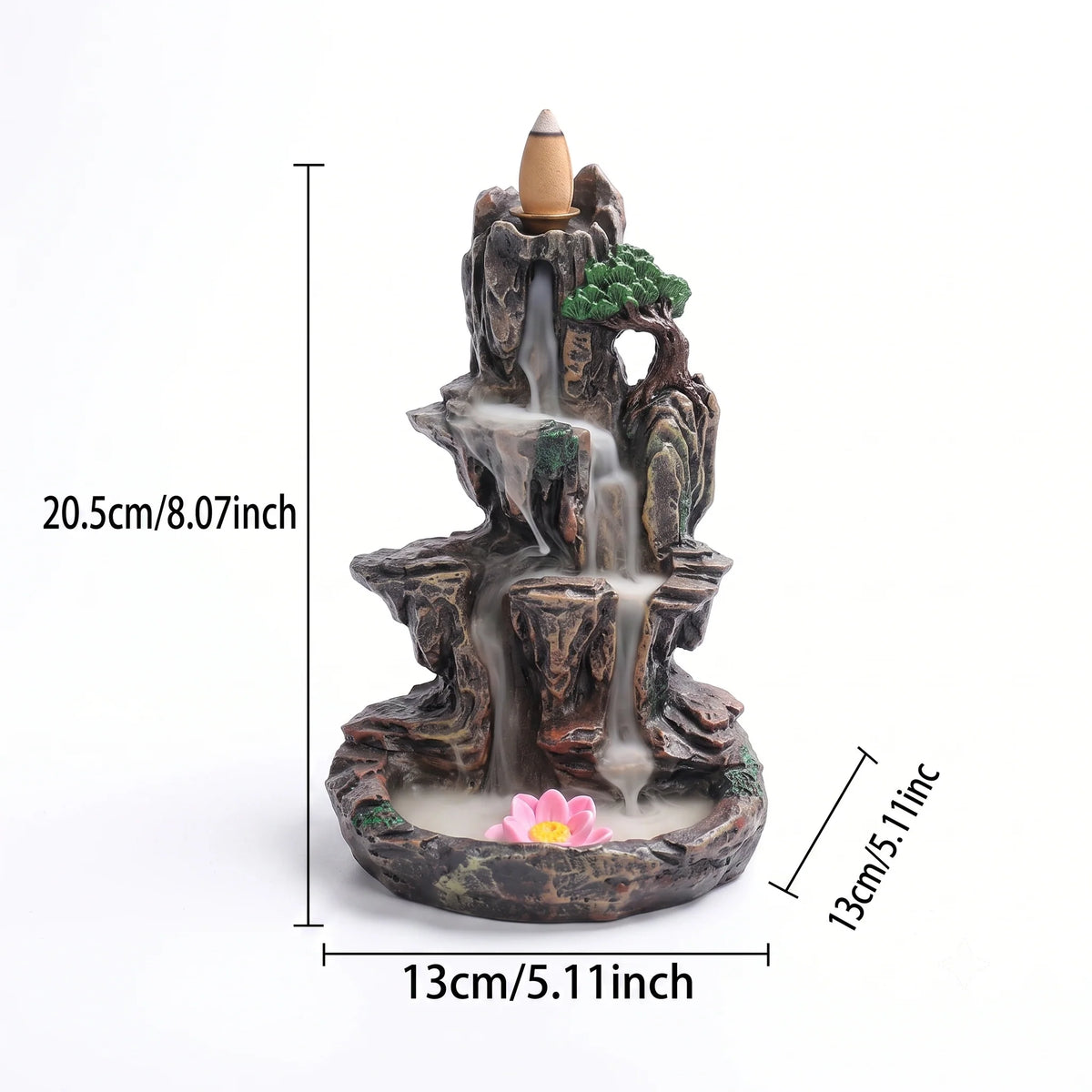 Incense Holder Ceramic Mountain Landscape