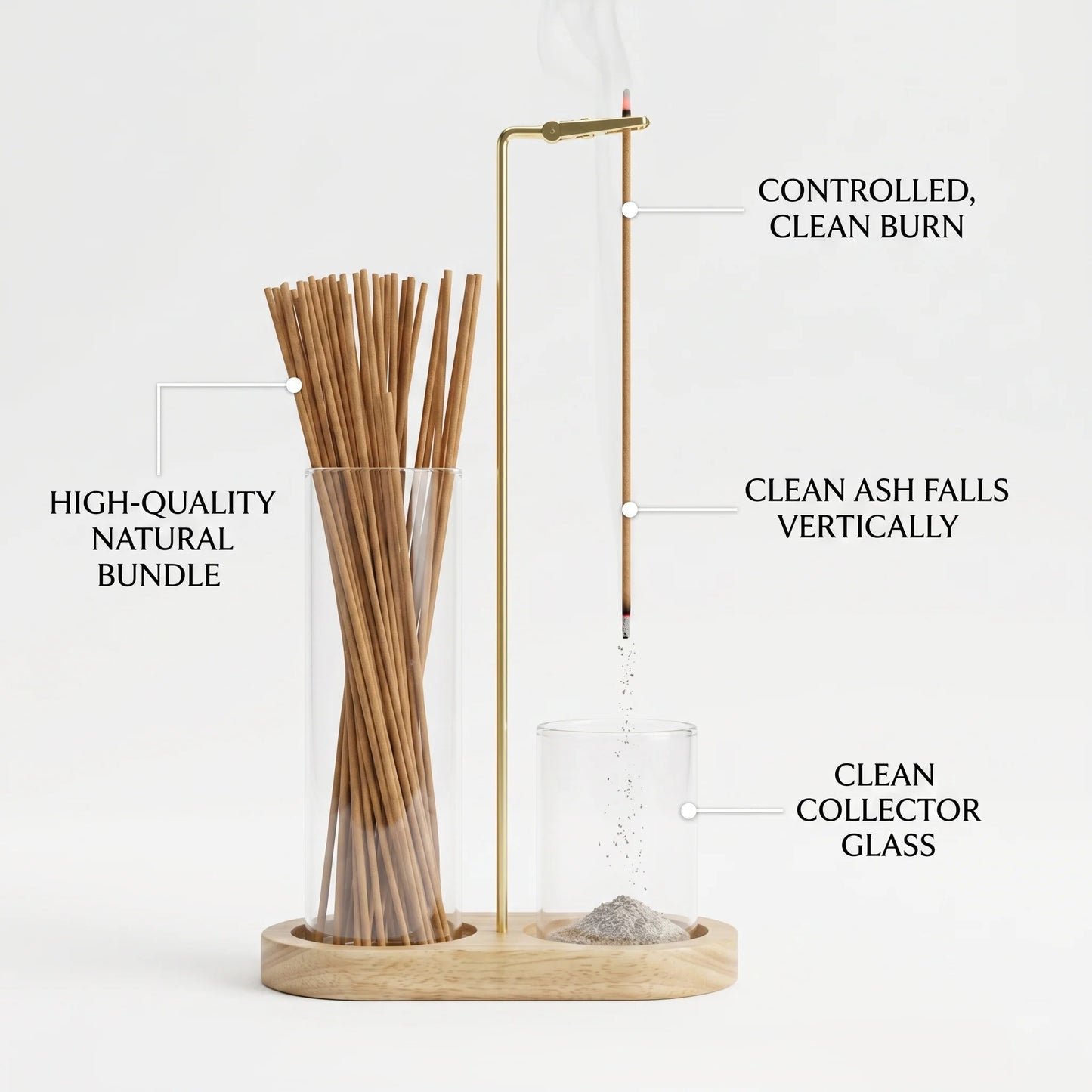 Incense Holder Set Ash Catcher Two Color Options