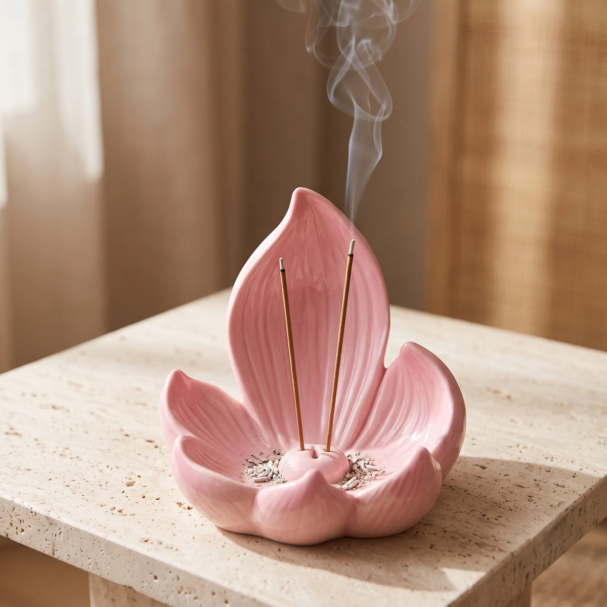 Incense Stick Holder Lotus Resin Ash Catcher