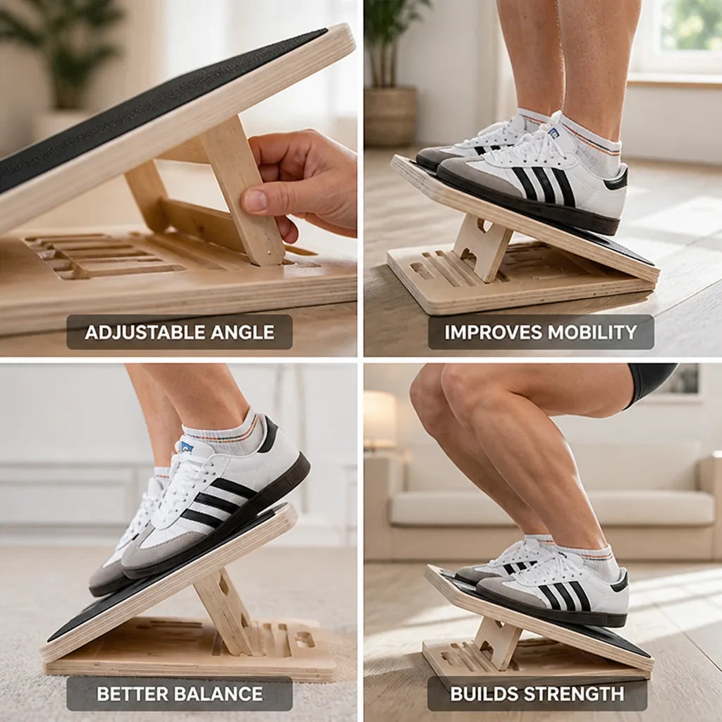 Incline Stretch Board Wooden Mobility & Balance
