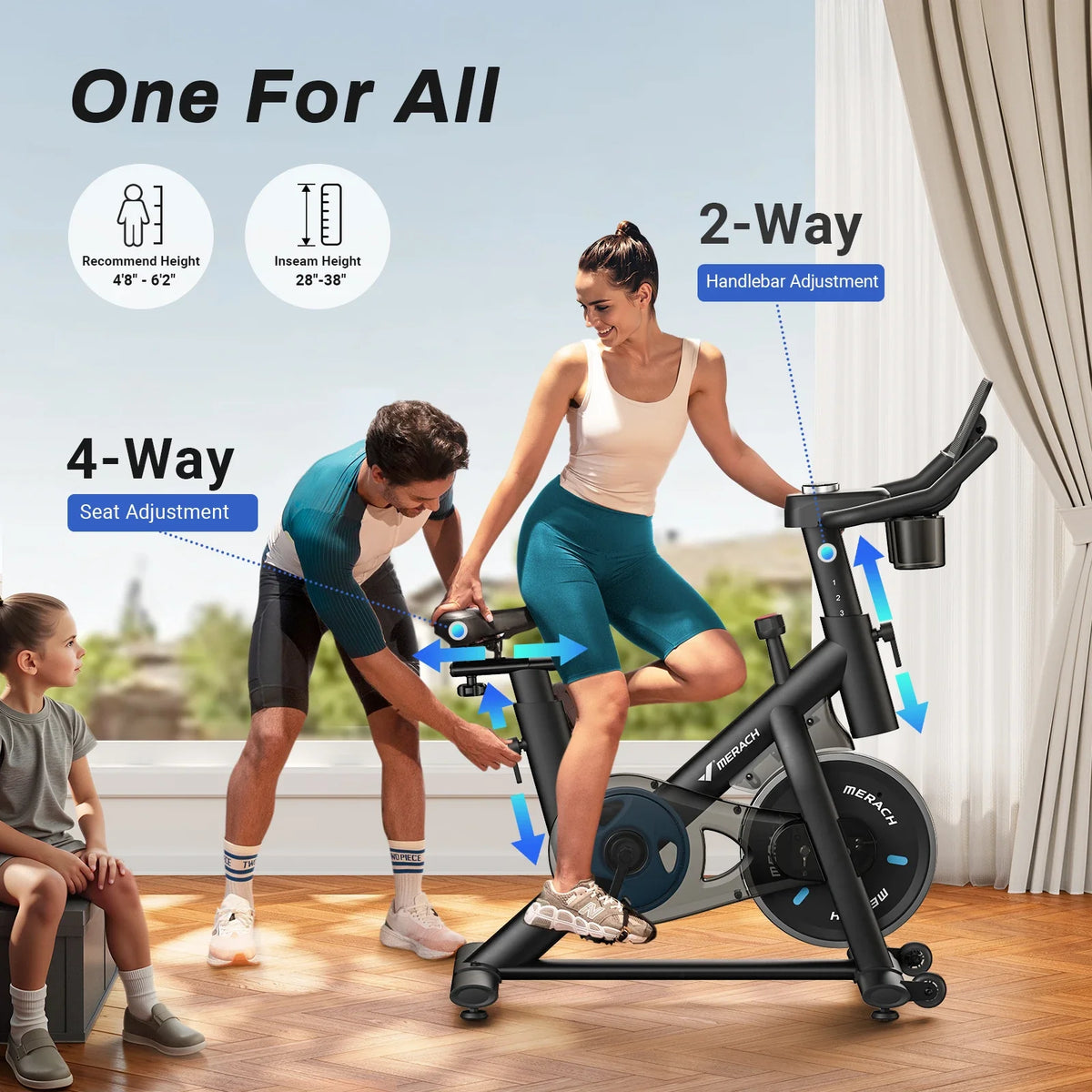Indoor Bike Quiet Belt Drive Bluetooth App Sync