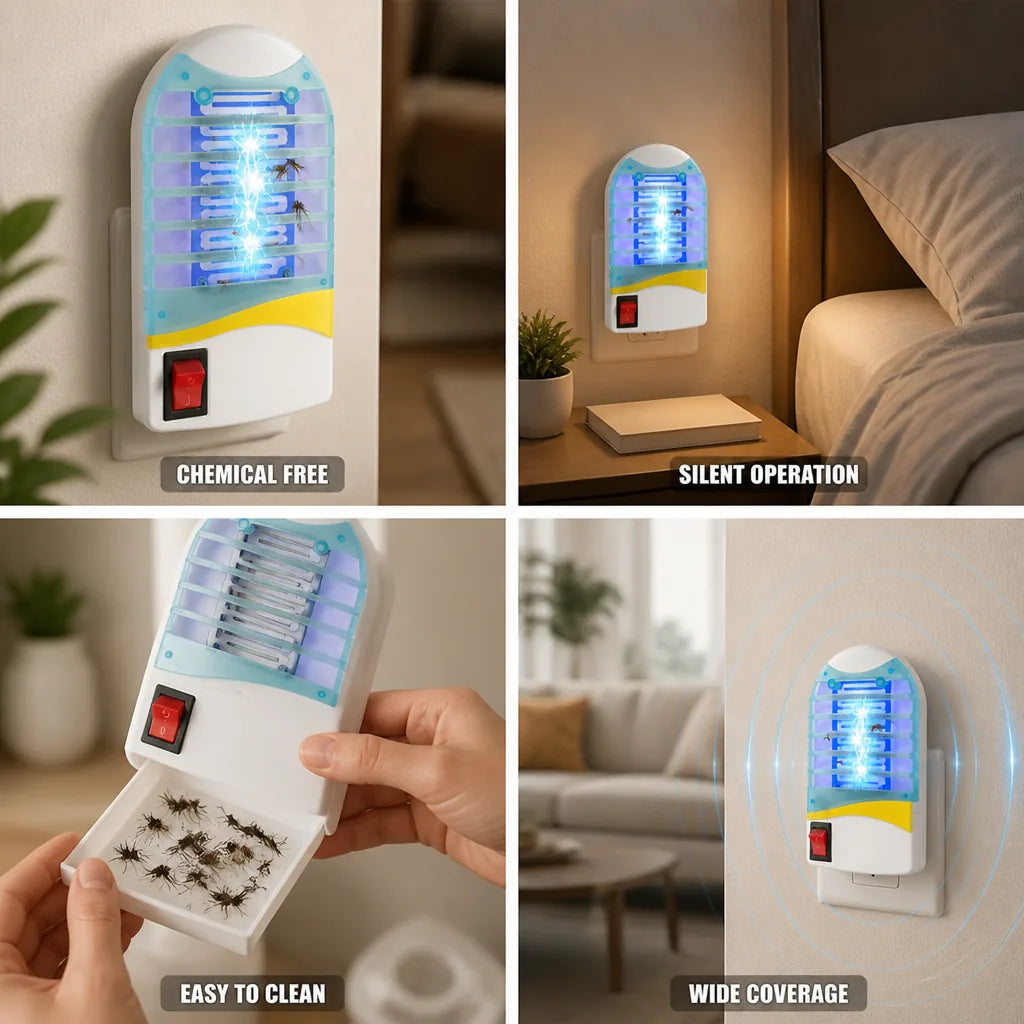 Indoor Mosquito Trap UV Light Plug-In Pet-Safe